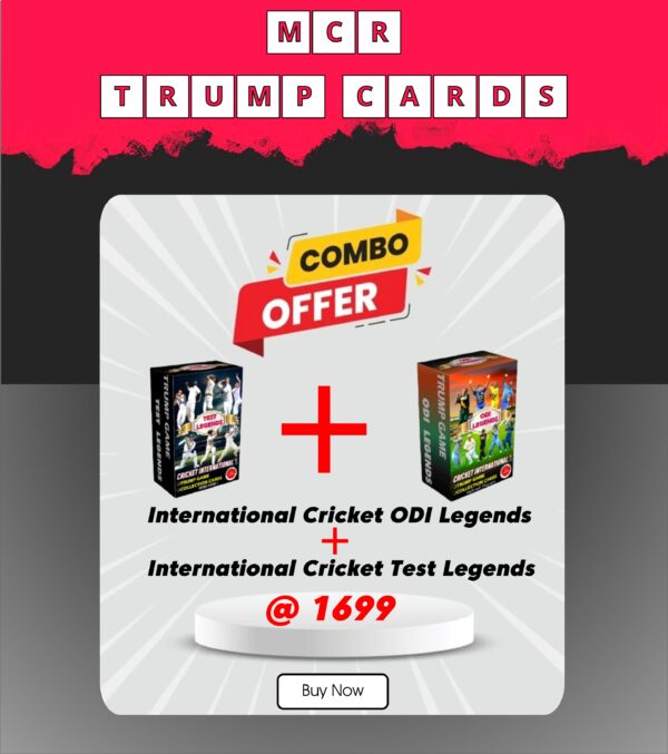 Cricket Legends Combo – Test & ODI Retired Players Cards (200 Cards) | Buy at ₹1699