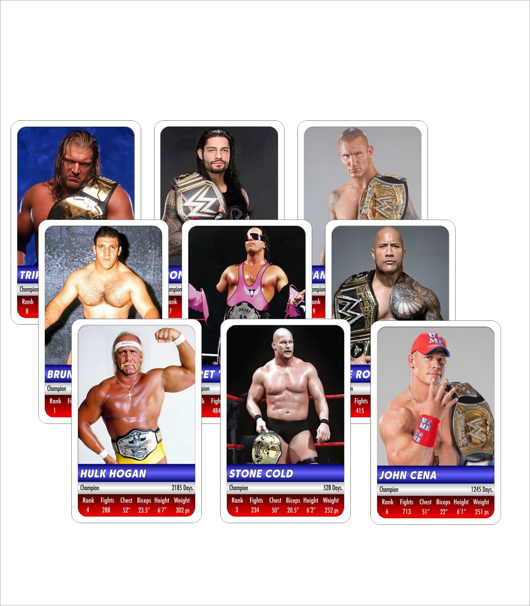 WWE Champions of All Time Cards - MCR Creations