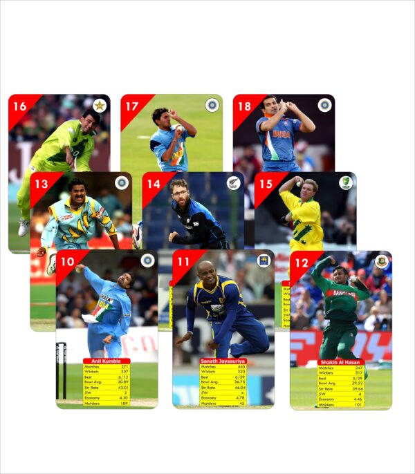 One Day International Cricket cards Bowlers