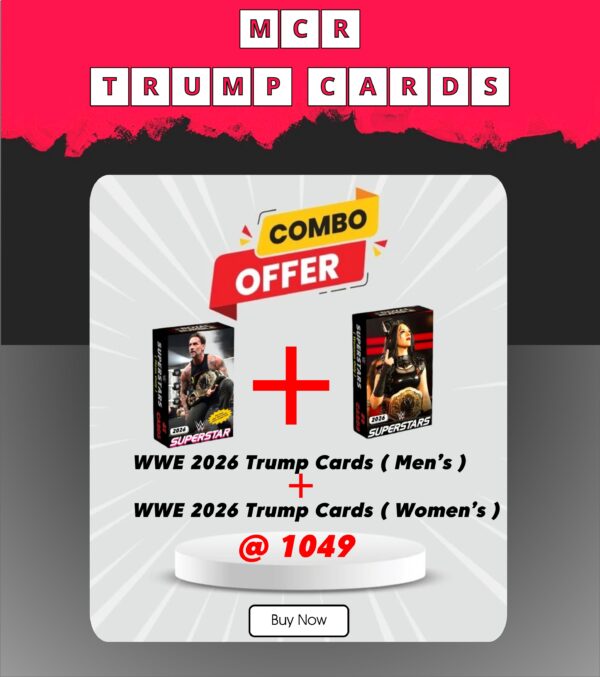 WWE 2026 Trump Cards Combo ( Men's & Women's ) 115 Cards at ₹1049