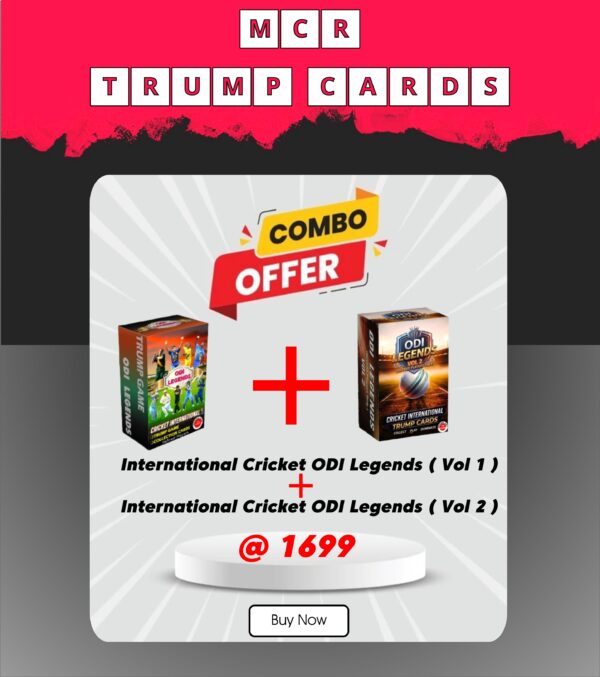 Cricket Legends Combo – Vol 1 & Vol 2 ODI Retired Players Cards (200 Cards) | Buy at ₹1699